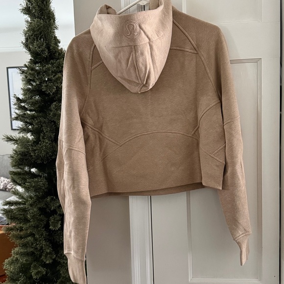 NWT LULULEMON SCUBA OVERSIZED HALF-ZIP HOODIE Heathered Nutmeg Tan / Brown XS/S - Picture 3 of 3